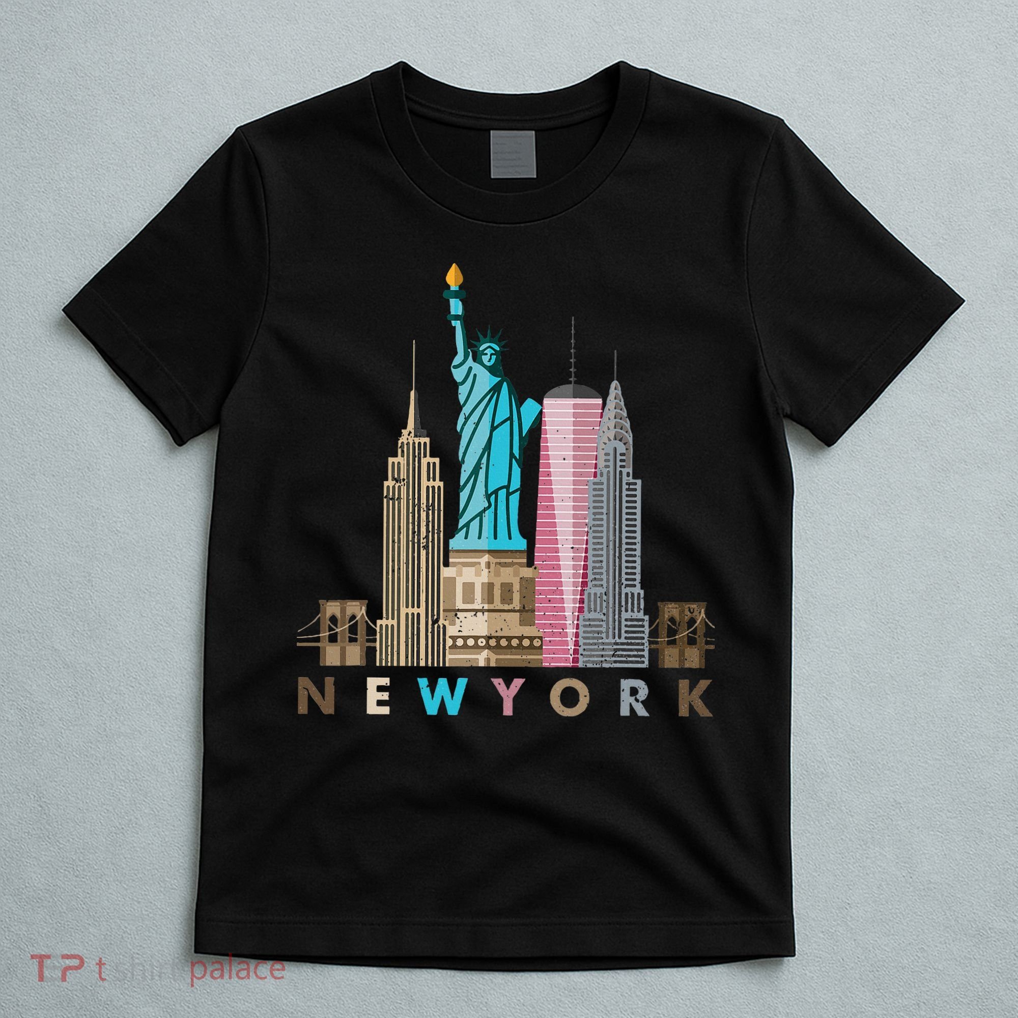 Nyc New York City Skylines Statue Of Liberty T-Shirt