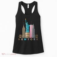 Nyc New York City Skylines Statue Of Liberty Women's Tank Top thumb 0