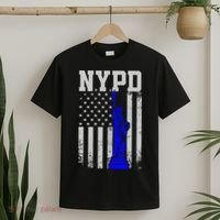 Nypd New York Police Department Statue Of Liberty Distressed T-Shirt thumb 2