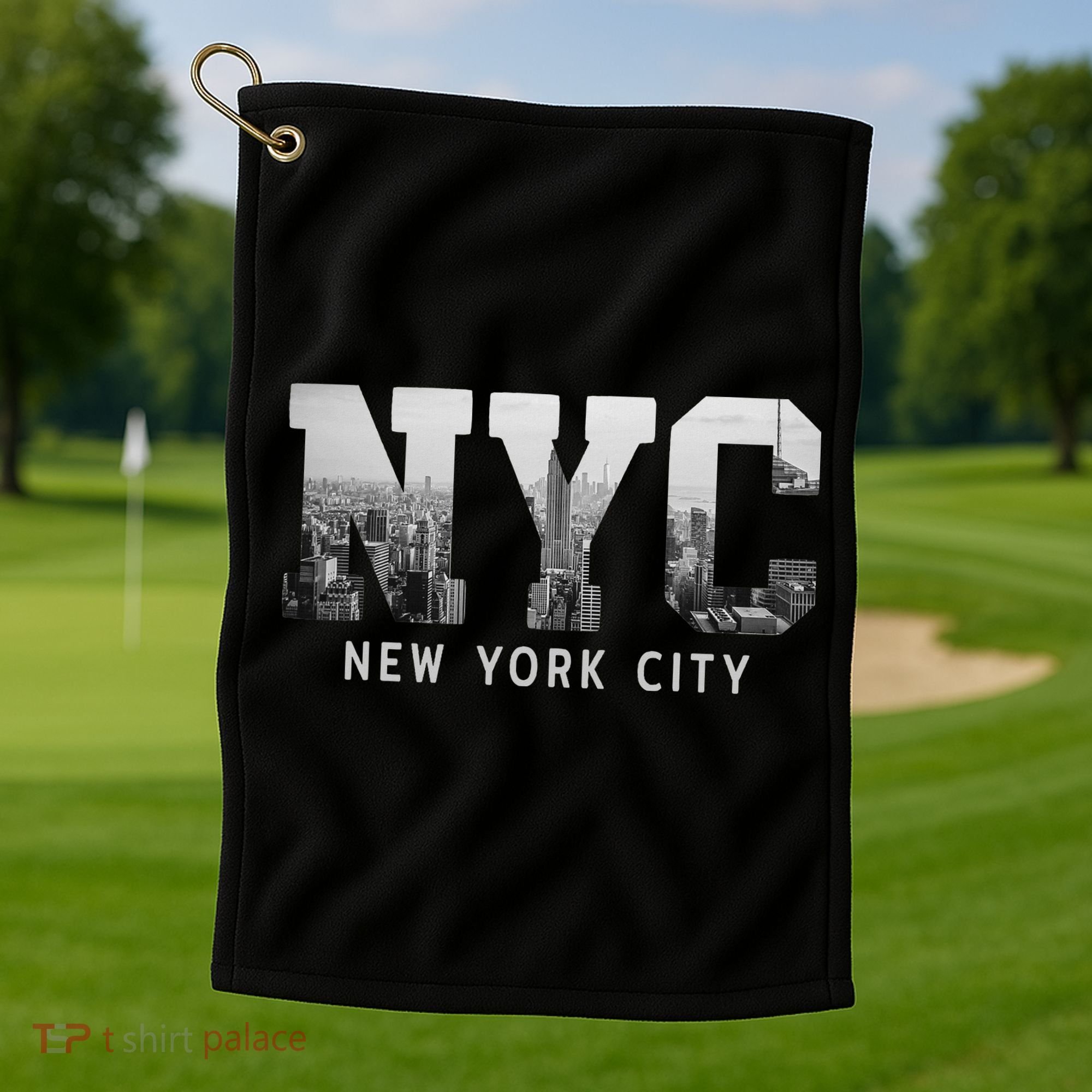 Nyc New York City Skyline Souvenir Golf Towel