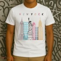 NYC New York City Manhattan skylines statue of liberty T-Shirt thumb 3
