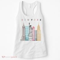 NYC New York City Manhattan skylines statue of liberty Women's Tank Top thumb 0