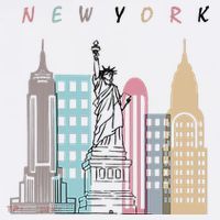 NYC New York City Manhattan skylines statue of liberty Women's Tank Top thumb 5