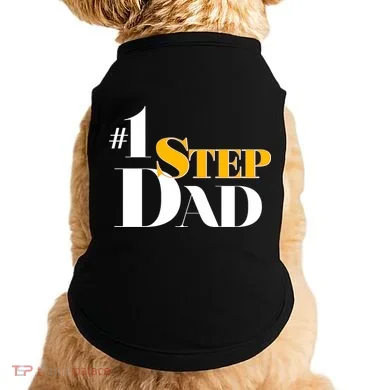 No 1 Step Dad Father's Day Doggie Tank