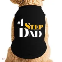 No 1 Step Dad Father's Day Doggie Tank thumb 0