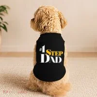 No 1 Step Dad Father's Day Doggie Tank thumb 2