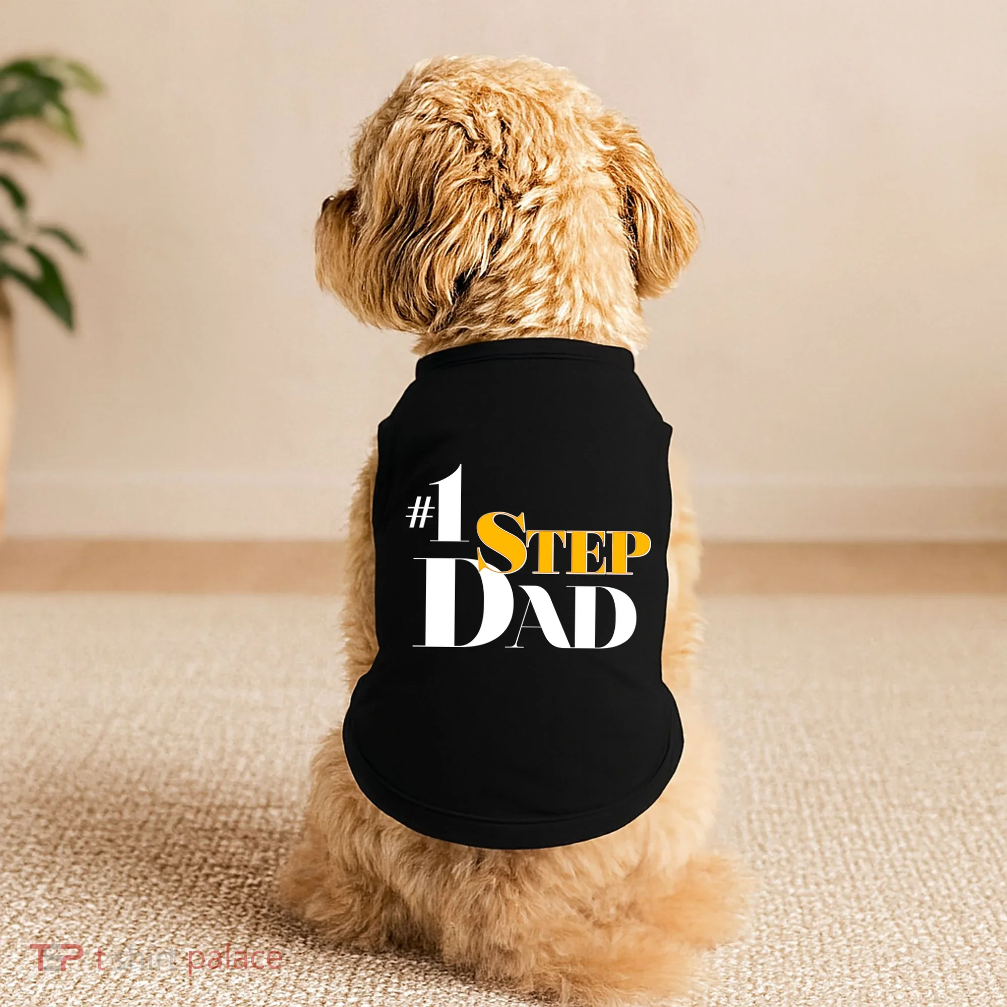 No 1 Step Dad Father's Day Doggie Tank