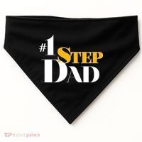 No 1 Step Dad Father's Day USA-Made Doggie Bandana thumb 0