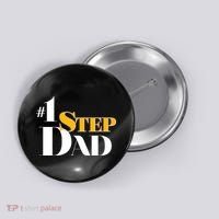 No 1 Step Dad Father's Day Button thumb 0