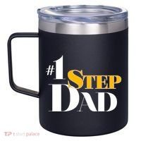 No 1 Step Dad Father's Day 12oz Stainless Steel Coffee Mug thumb 2