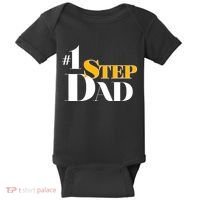 No 1 Step Dad Father's Day Baby Bodysuit thumb 0