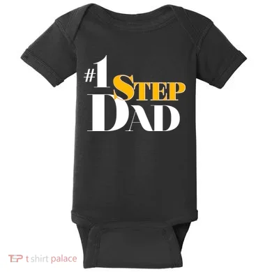 No 1 Step Dad Father's Day Baby Bodysuit