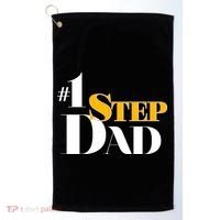 No 1 Step Dad Father's Day Golf Towel thumb 0