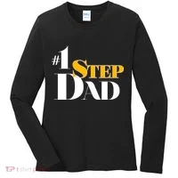 No 1 Step Dad Father's Day Women's Long Sleeve Shirt thumb 0