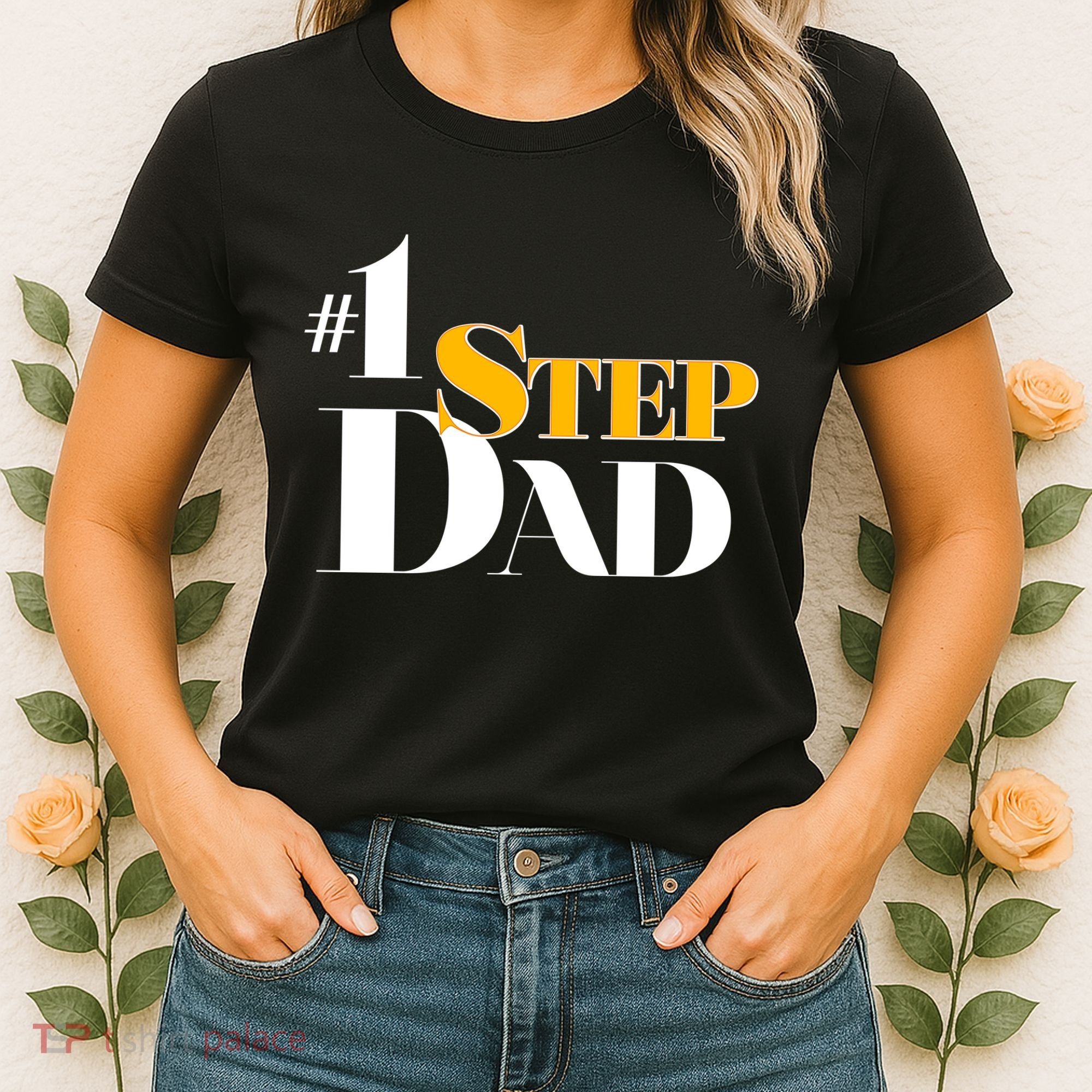 No 1 Step Dad Father's Day Women's T-Shirt