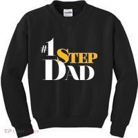 No 1 Step Dad Father's Day Kids Sweatshirt thumb 0