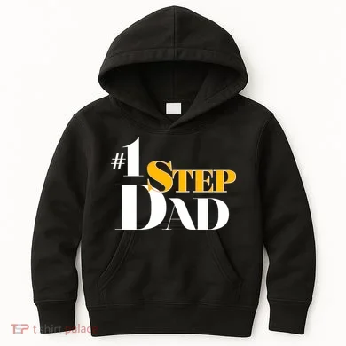 No 1 Step Dad Father's Day Kids Hoodie