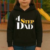No 1 Step Dad Father's Day Kids Hoodie thumb 3