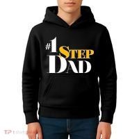 No 1 Step Dad Father's Day Kids Hoodie thumb 4