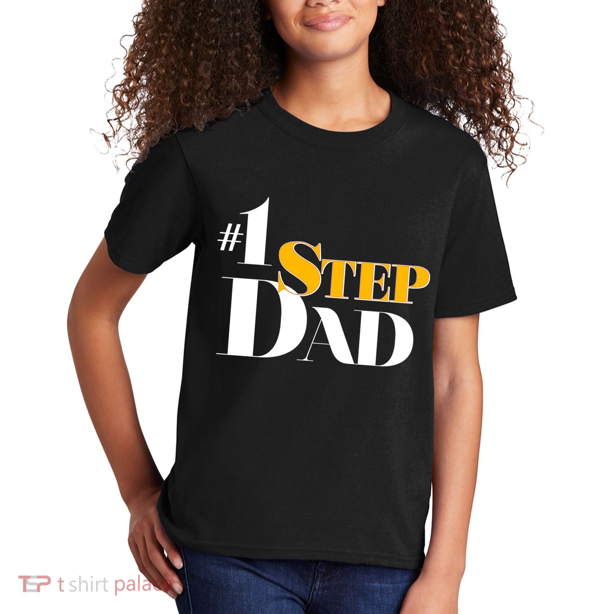 No 1 Step Dad Father's Day Kids T-Shirt