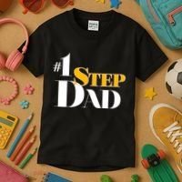 No 1 Step Dad Father's Day Kids T-Shirt thumb 3
