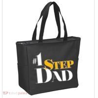 No 1 Step Dad Father's Day Tote Bag thumb 2