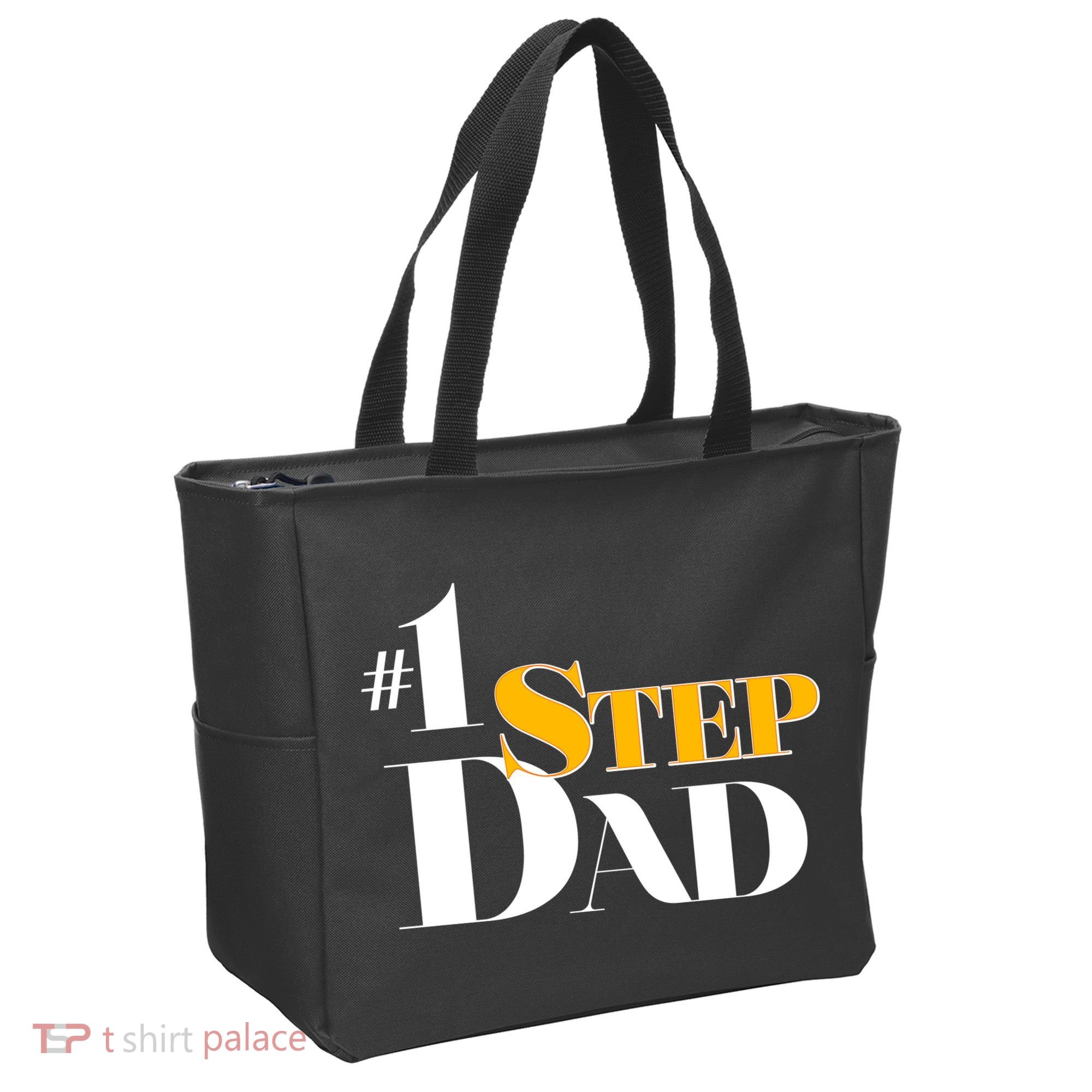No 1 Step Dad Father's Day Tote Bag