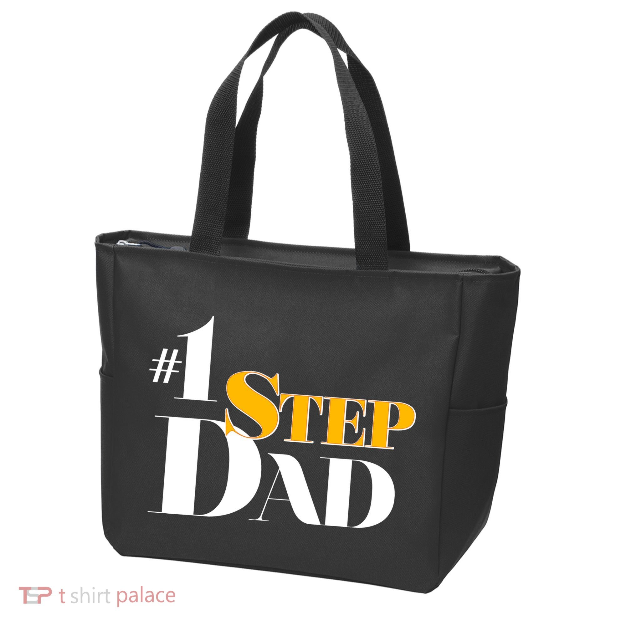 No 1 Step Dad Father's Day Tote Bag