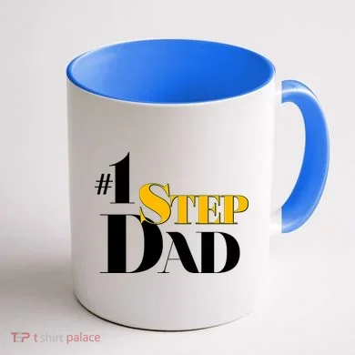 No 1 Step Dad Father's Day Coffee Mug back
