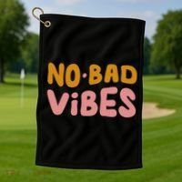 No Bad Vibes Golf Towel thumb 1