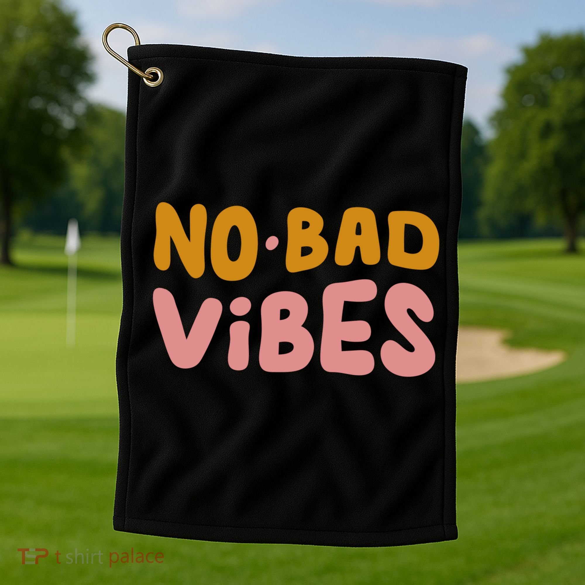 No Bad Vibes Golf Towel