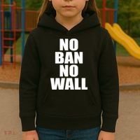 No Ban No Wall Anti Trump Resist Kids Hoodie thumb 3