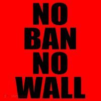 No Ban No Wall Anti Trump Resist Santa Hat thumb 1