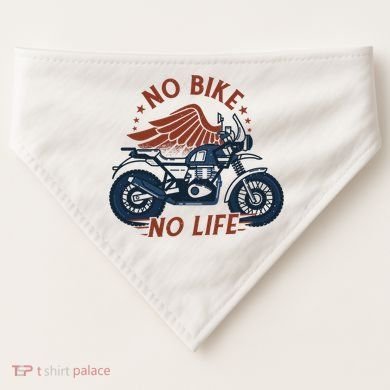 No Bike No Life Motrocycle USA-Made Doggie Bandana