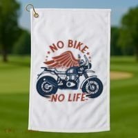 No Bike No Life Motrocycle Golf Towel thumb 1