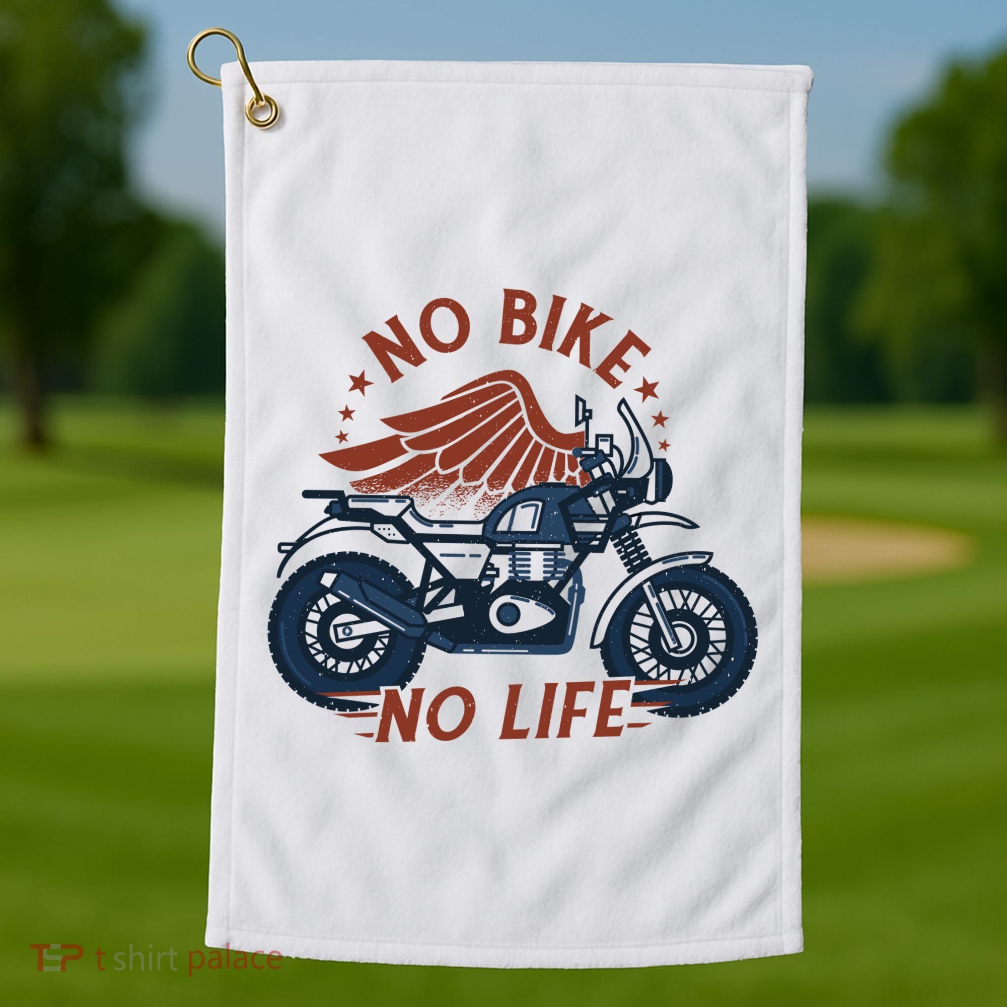 No Bike No Life Motrocycle Golf Towel