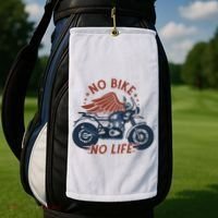 No Bike No Life Motrocycle Golf Towel thumb 2
