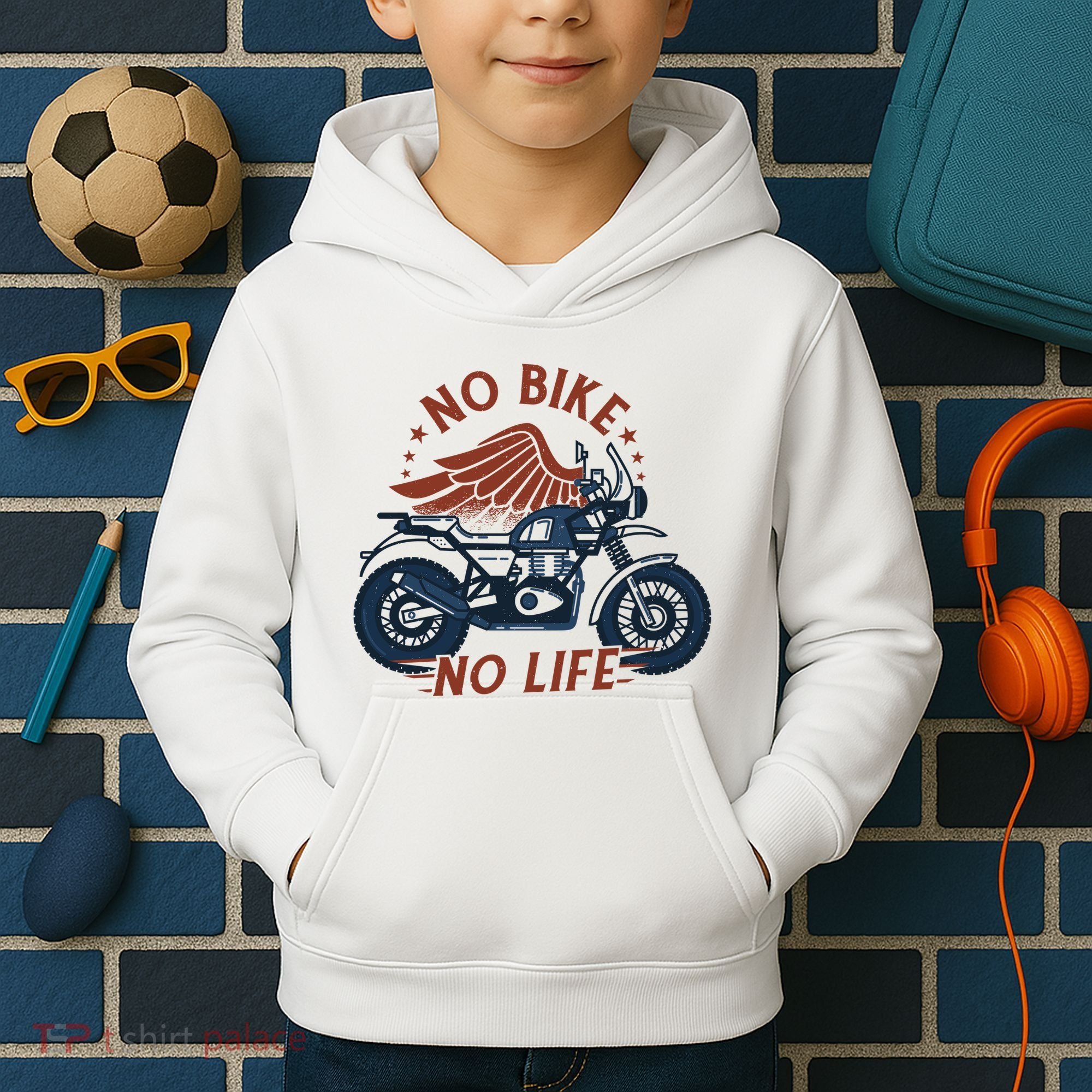 No Bike No Life Motrocycle Kids Hoodie