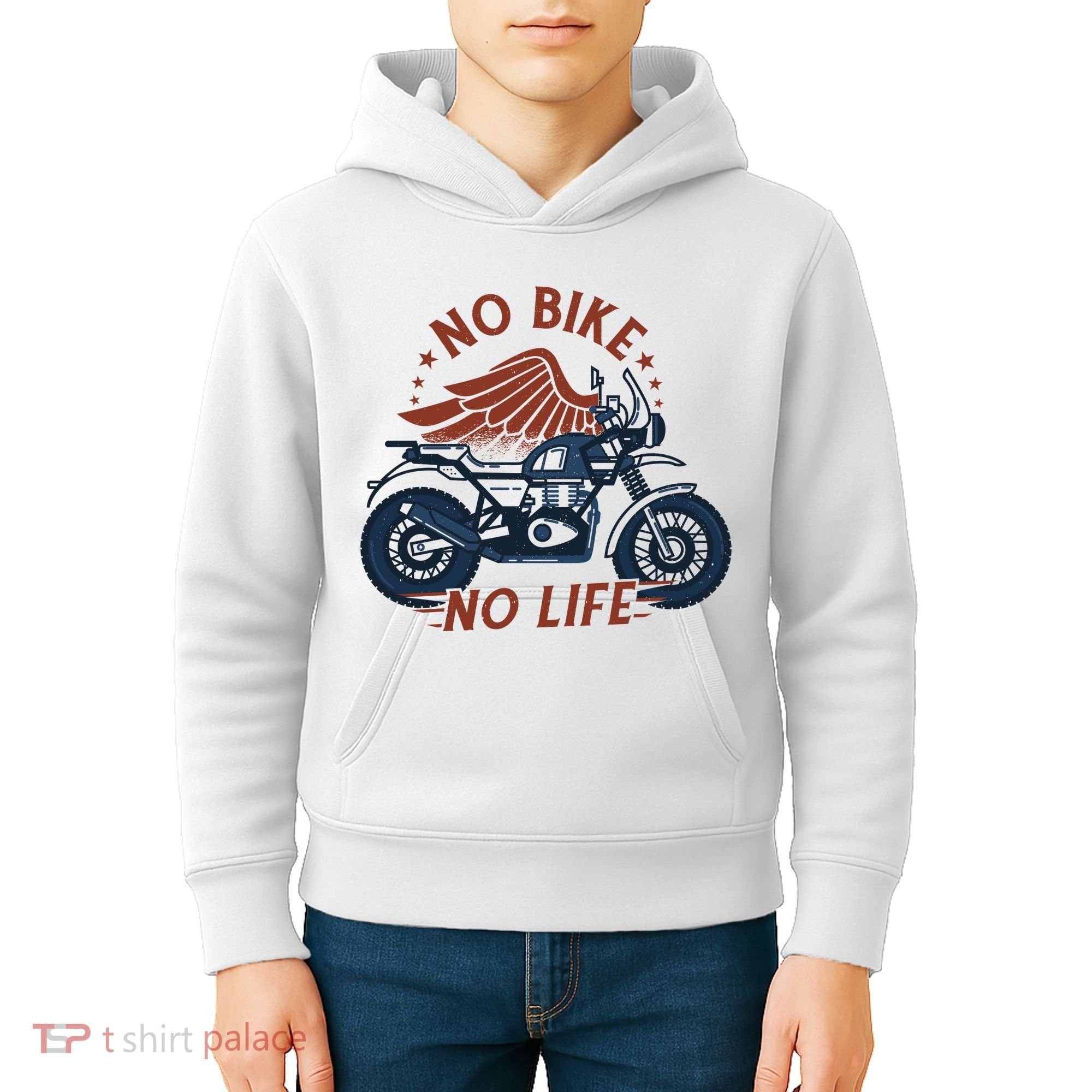 No Bike No Life Motrocycle Kids Hoodie