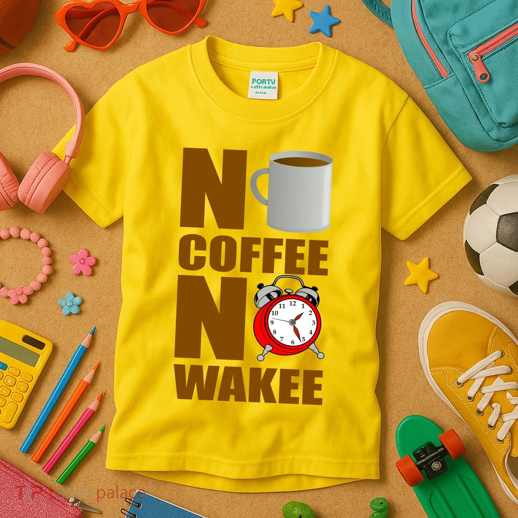 No Coffee No Wakee Kids T-Shirt