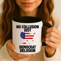 No Collusion Just Democrat delusion Coffee Mug thumb 3