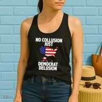 No Collusion Just Democrat delusion Women's Tank Top thumb 2