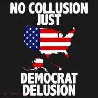 No Collusion Just Democrat delusion Kids Long Sleeve Shirt thumb 2