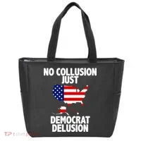 No Collusion Just Democrat delusion Tote Bag thumb 0