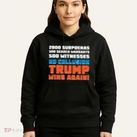 No Collusion Trump Wins Again Hoodie thumb 5