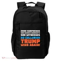 No Collusion Trump Wins Again Backpack thumb 0