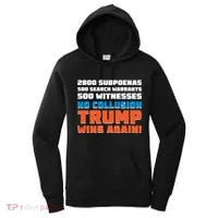 No Collusion Trump Wins Again Women's Hoodie thumb 0