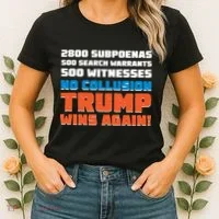 No Collusion Trump Wins Again Women's T-Shirt thumb 2
