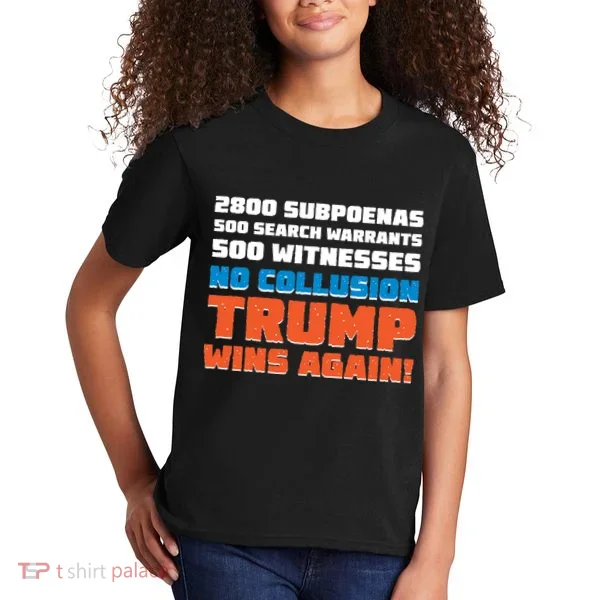 No Collusion Trump Wins Again Kids T-Shirt