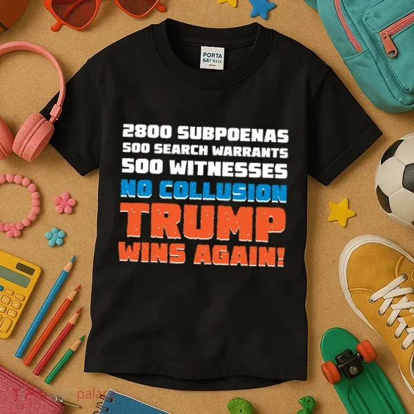 No Collusion Trump Wins Again Kids T-Shirt